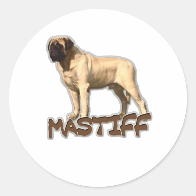 English Mastiff Classic Round Sticker (Front)