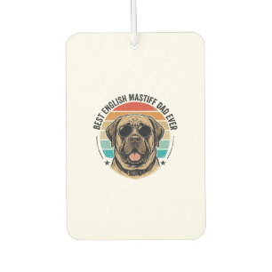 English Mastiff Dad Vintage Sunset Dog Vector Desi Car Air Freshener