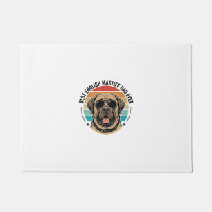 English Mastiff Dad Vintage Sunset Dog Vector Desi Doormat