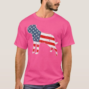 English Mastiff Dog American Flag Patriotic Pet 4t T-Shirt