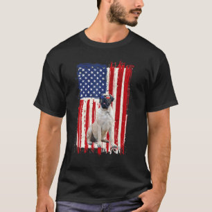 English Mastiff Dog American Flag Patriotic Pet 4t T-Shirt
