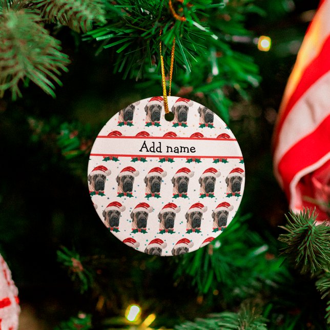 English Mastiff Dog Breed Christmas Ceramic Tree Decoration (Creator Uploaded)