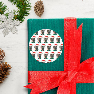 English Mastiff Dog Breed Christmas Classic Round Sticker