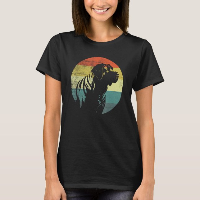 English Mastiff Dog Retro Design T-Shirt (Front)