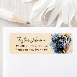 English Mastiff Dog Return Address