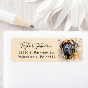 English Mastiff Dog Return Address