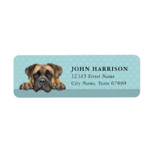 English Mastiff Dog Return Address Labels