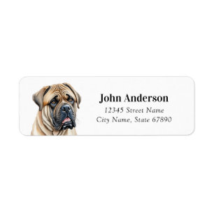 English Mastiff Dog Return Address Labels