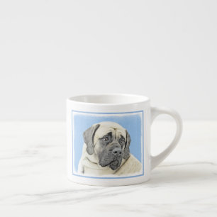 English Mastiff (Fawn) Painting - Original Dog Art Espresso Cup