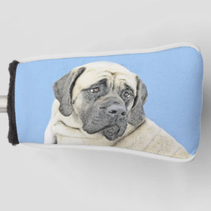 English Mastiff (Fawn) Painting - Original Dog Art Golf Head Cover