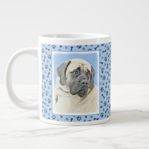 English Mastiff (Fawn) Painting - Original Dog Art Large Coffee Mug
