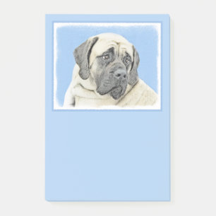 English Mastiff (Fawn) Painting - Original Dog Art Post-it Notes