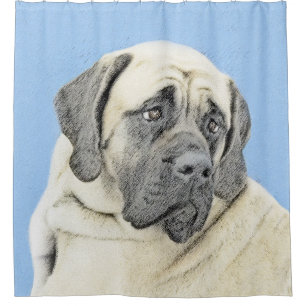 English Mastiff (Fawn) Painting - Original Dog Art Shower Curtain