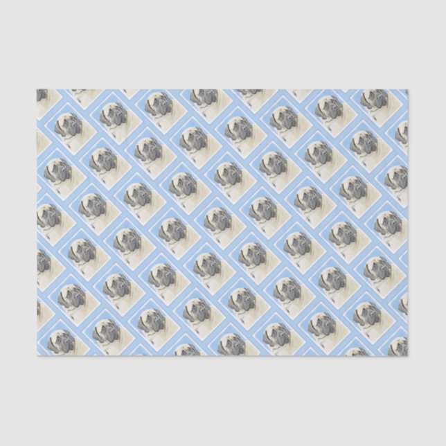 English Mastiff (Fawn) Painting - Original Dog Art Tissue Paper (Front)