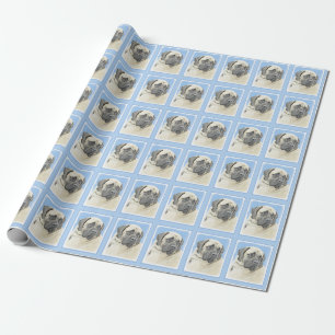English Mastiff (Fawn) Painting - Original Dog Art Wrapping Paper