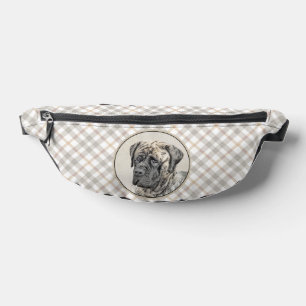 English Mastiff Painting Brindle Original Dog Art Bum Bags
