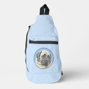 English Mastiff Painting Fawn Original Pet Dog Art Sling Bag