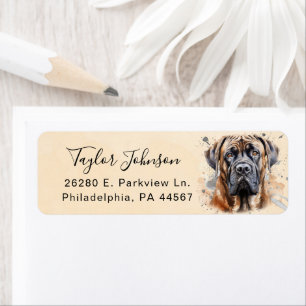 English Mastiff Return Address Label