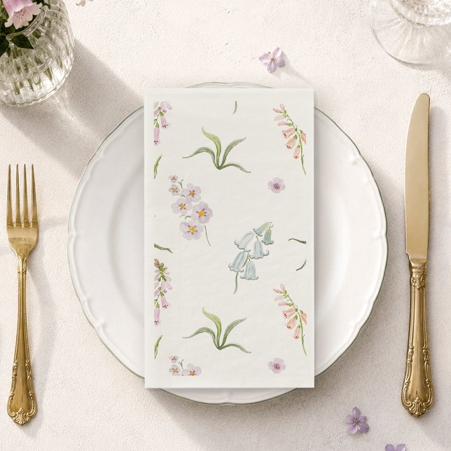 English Meadow Botanical Wedding Napkin (Creator Uploaded)