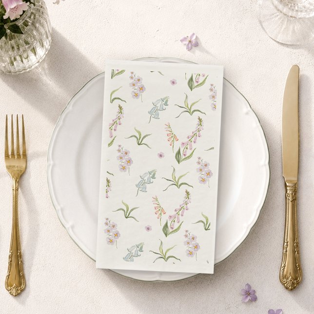 English Meadow Botanical Wedding Napkin (Creator Uploaded)