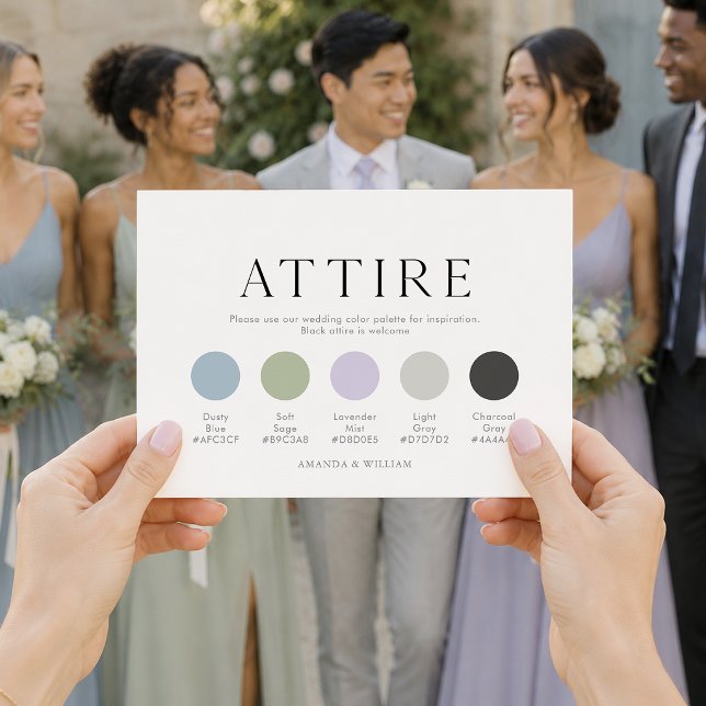 English Meadow Wedding Attire Card (Creator Uploaded)