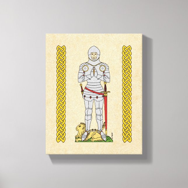 English Mediaeval Knight Circa 1430 Canvas Print (Front)