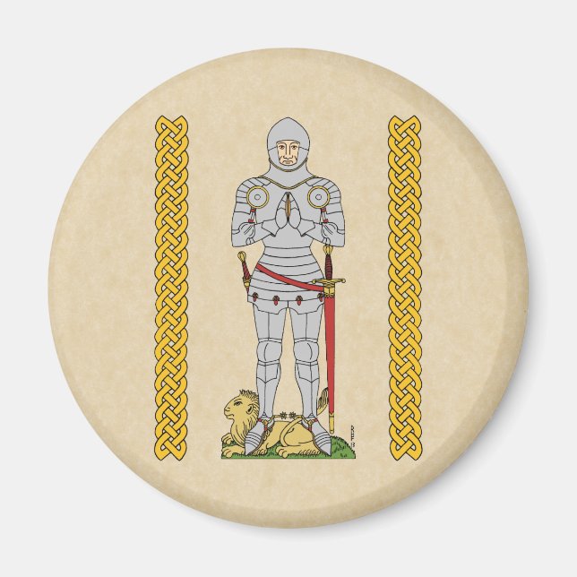 English Mediaeval Knight Circa 1430 Magnet (Front)