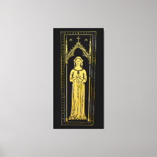 English Mediaeval Portrait 1300 Lady Joan Cobham  Canvas Print
