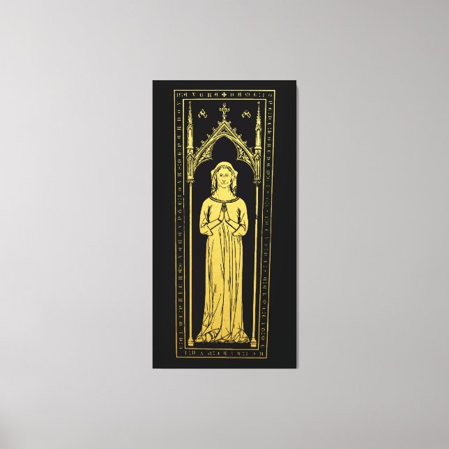 English Mediaeval Portrait 1300 Lady Joan Cobham  Canvas Print (Front)