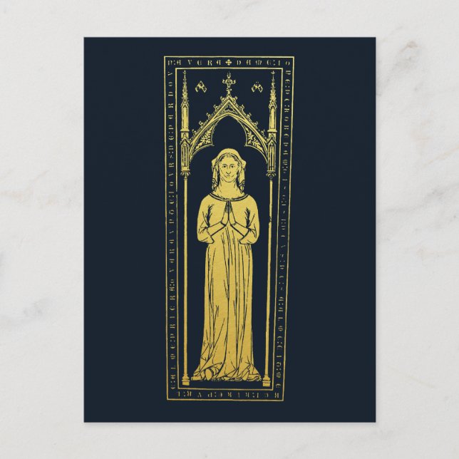 English Mediaeval Portrait 1300 Lady Joan Cobham  Postcard (Front)