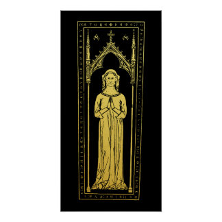 English Mediaeval Portrait 1300 Lady Joan Cobham  Poster