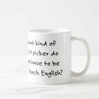 English nit picker coffee mug