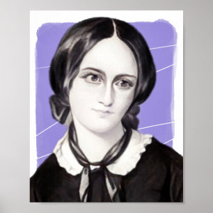 English Novelist Emily Brontë illustration  Poster