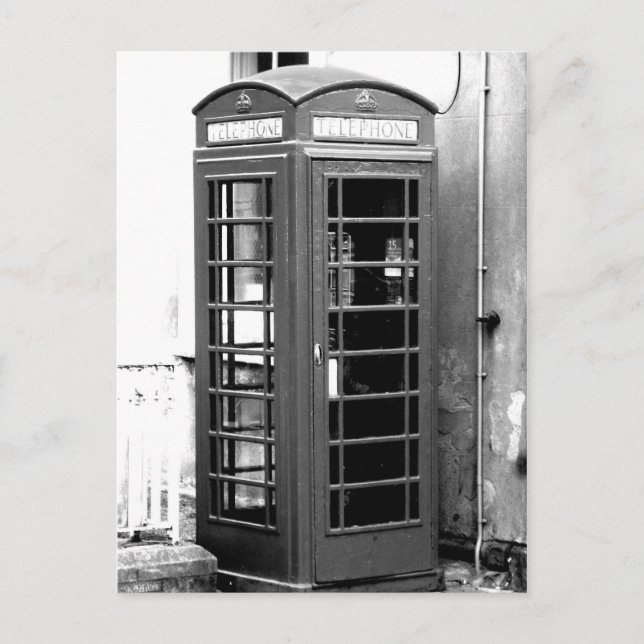 English Phone Cabin Postcard (Front)