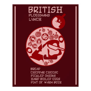 English Ploughman Pub lunch Poster