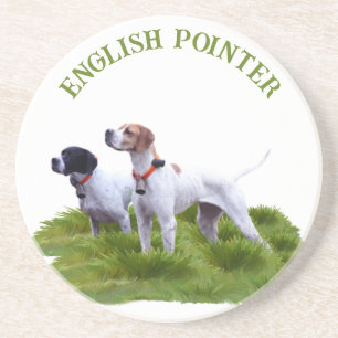 English pointer, bird hunting  coaster