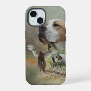 English pointer, bird hunting iPhone 15 case
