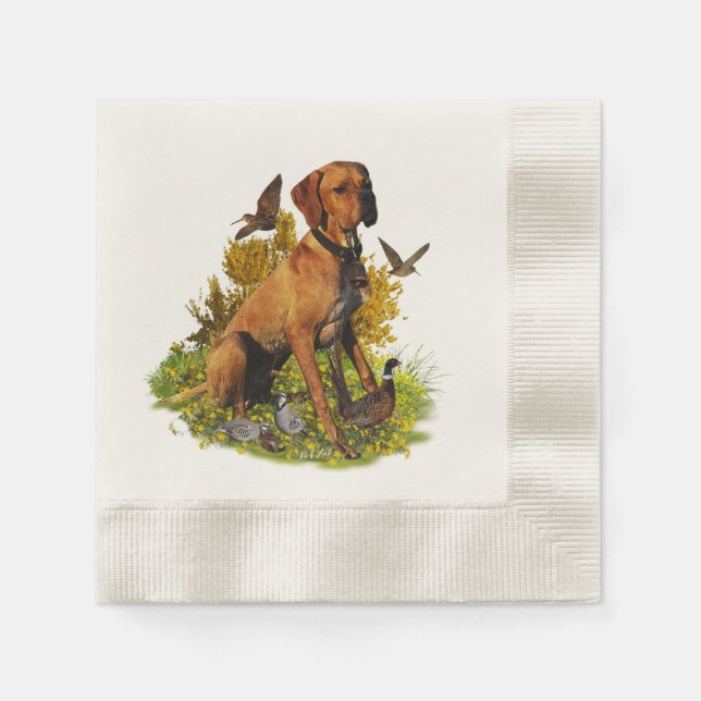 English pointer, bird hunting  napkin (Front)