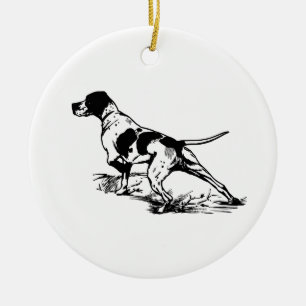 English Pointer Ceramic Tree Decoration