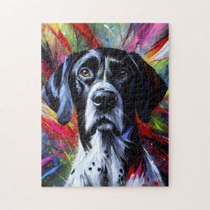 English Pointer Dog Acrylic Print Colourful Jigsaw Puzzle