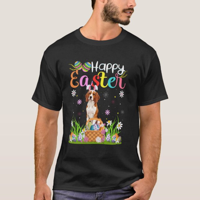 English Pointer Dog Happy Easter Egg Hunt Bunny Ea T-Shirt (Front)