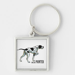 English pointer dog key ring