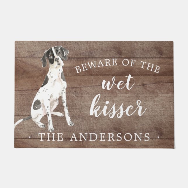 English Pointer Dog Personalised Door Mat (Front)