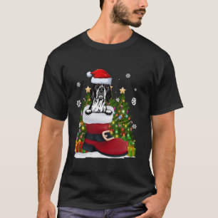 English Pointer in the Shoe Santa Hat Ugly Christm T-Shirt