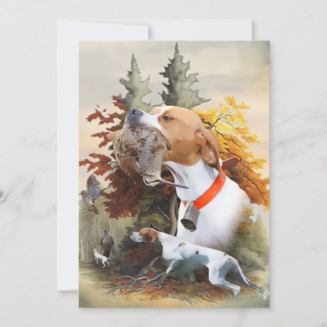 English Pointer  Invitation (Front)