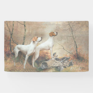 English Pointer is hunting the Pheasants    Banner