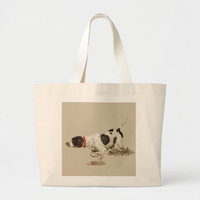 English Pointer Large Tote Bag (Front)