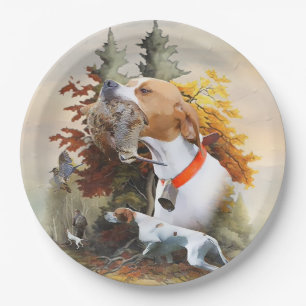 English Pointer Paper Plate