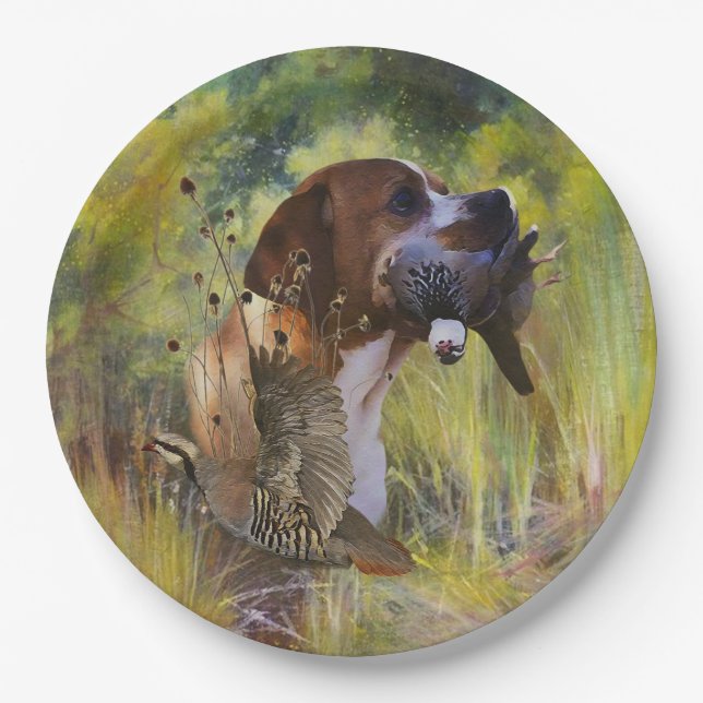 English Pointer   Paper Plate (Front)