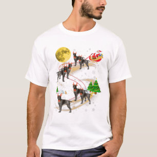English Pointer Reindeer Christmas Santa Riding Do T-Shirt